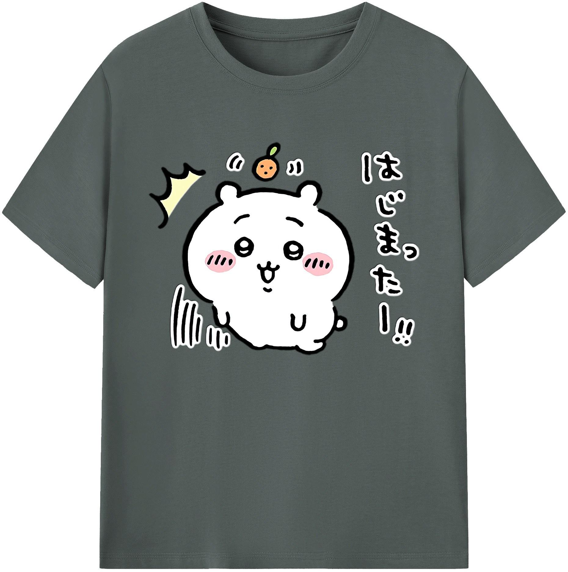 （画像用） ちいかわ ちいかわ Chii-kawa chiikawa 綿100％ メンズ半袖Tシャツ｜肌触りやわらか＆通気性